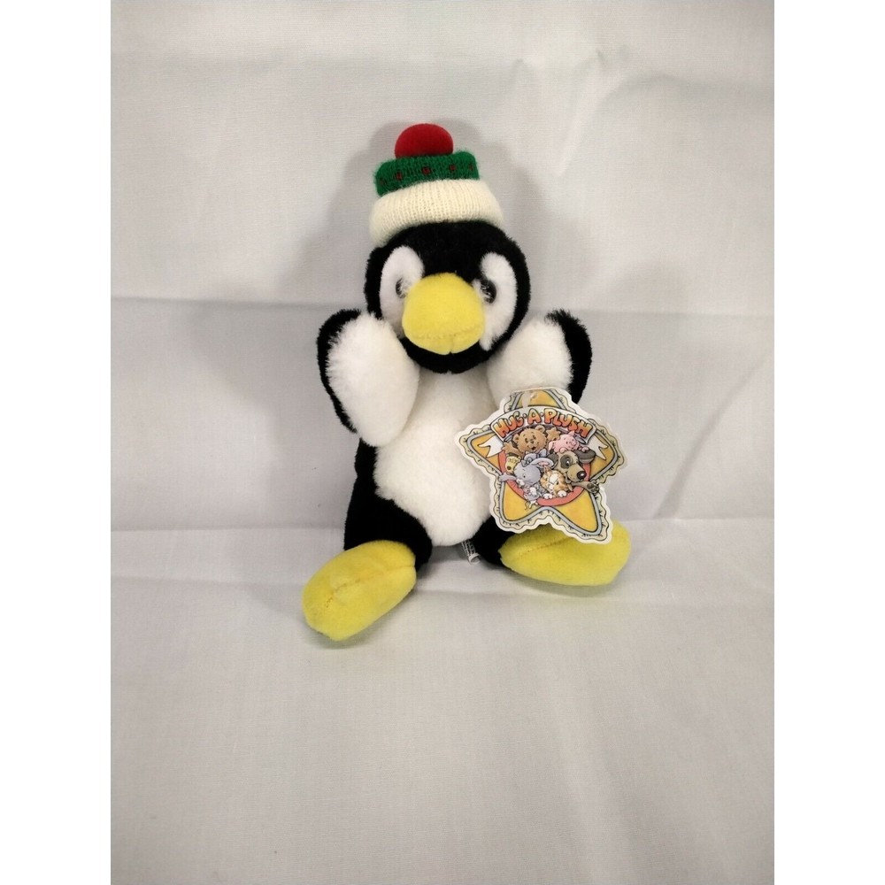 Vintage 1994 Commonwealth Hug A Plush Holiday Christmas Penguin 8" UWT VGC